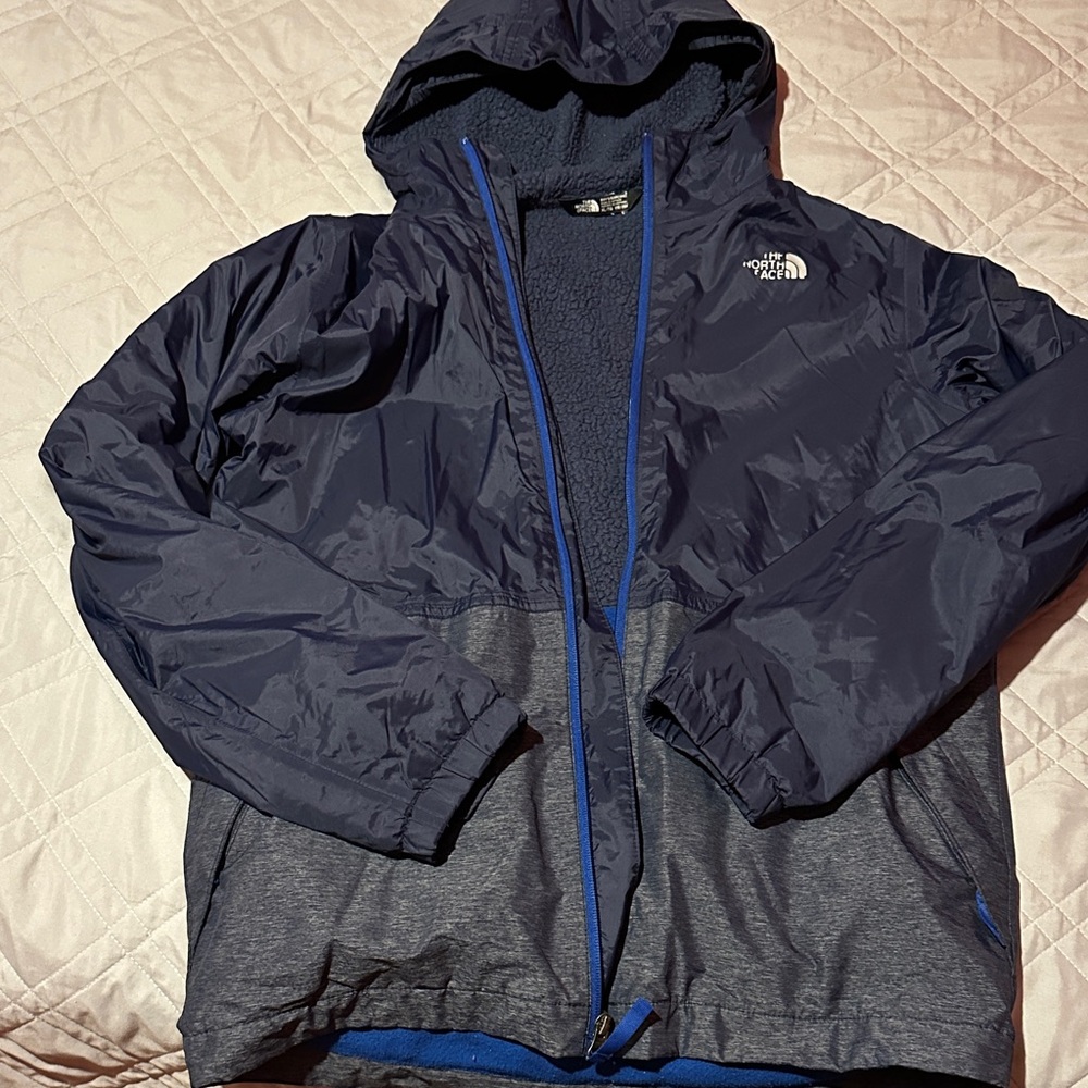 The North Face Dark Blue and Charcoal Jacket
